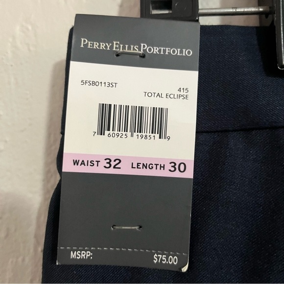 nwt Perry Ellis Portfolio Travel Luxe Pants 32x30 - Picture 7 of 12